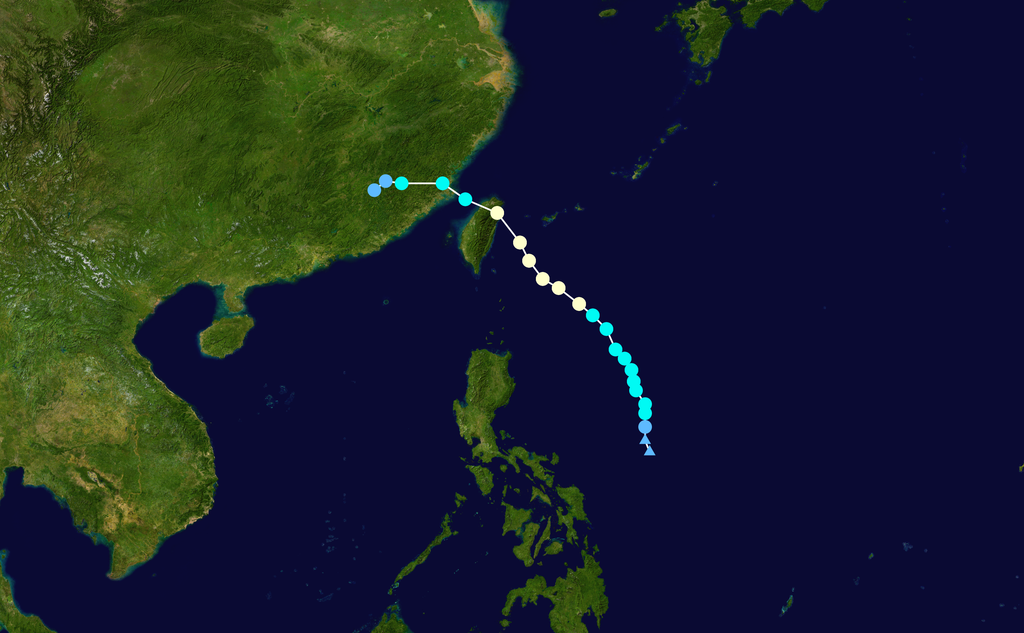 颱風納沙 路徑圖