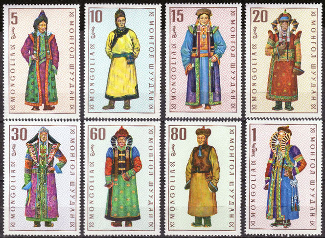 蒙古國發行的蒙古族服飾郵票