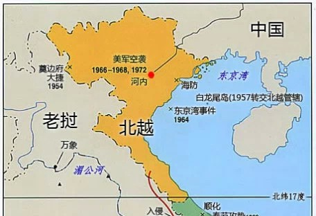 越南民主共和國（北越）地圖