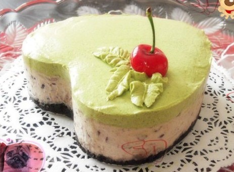 綠茶紅豆慕斯芝士蛋糕