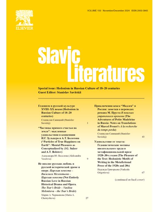 Slavic Literatures Slavic Literatures