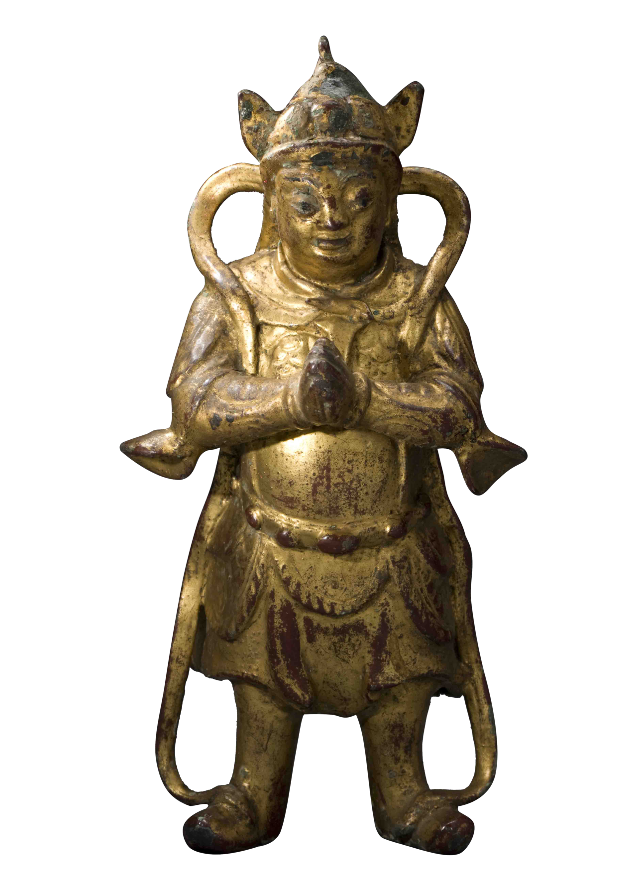 銅鎏金韋陀菩薩立像