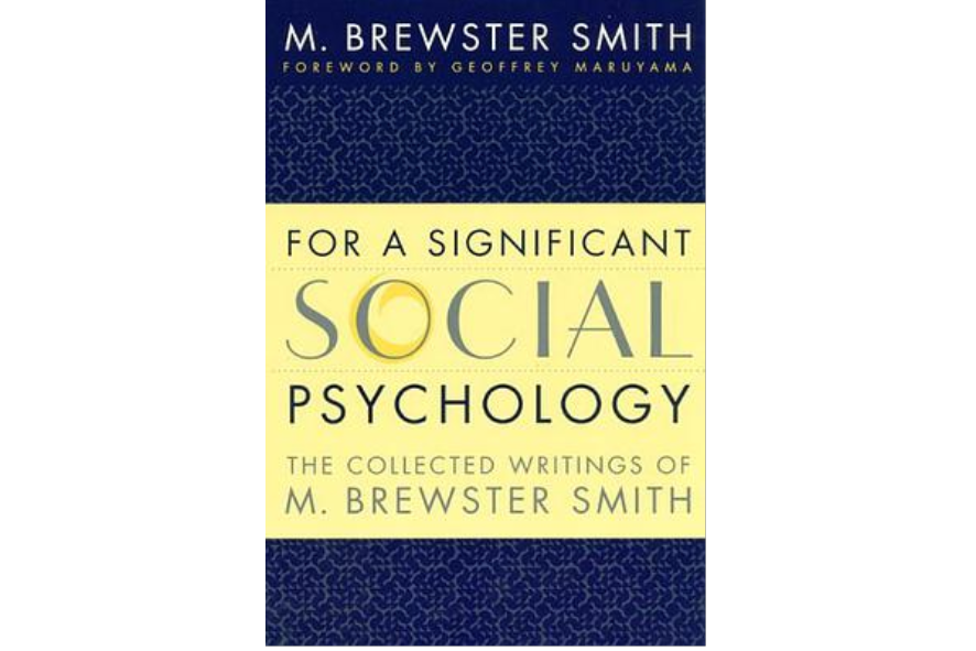 For a Significant Social Psychology For a Significant Social Psychology