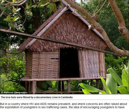 高棉克倫部落女孩居住的“性愛小屋”