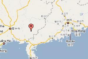 米場鎮在廣西壯族自治區內位置