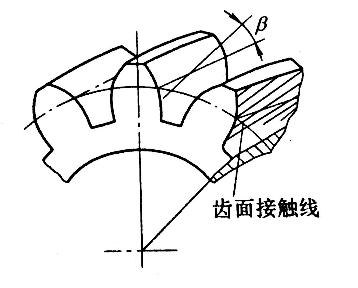 圖5 斜齒輪的螺旋角