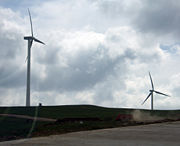 內蒙古草原上的風力發電機