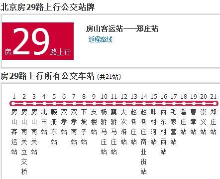 北京公交F29路 北京公交F29路