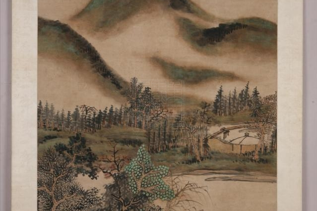 山水圖(清代王學浩創作的紙本設色畫) 山水圖(清代王學浩創作的紙本設色畫)