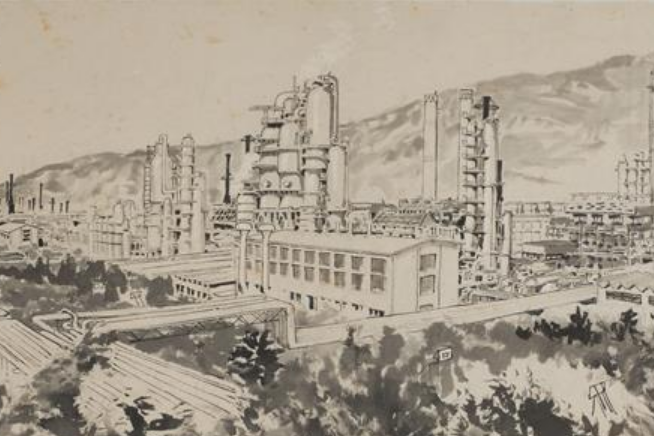 工廠(戴澤創作的一幅油畫作品)