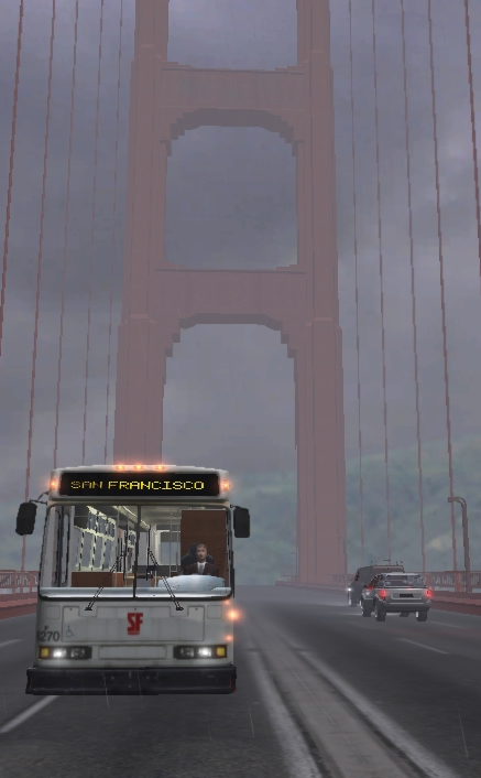 公車在金門大橋