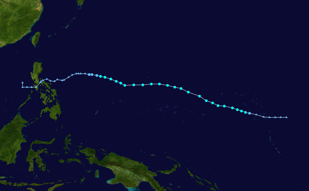 熱帶風暴巴威 路徑圖