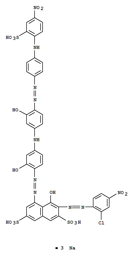 3-[（2-氯-4-硝基苯基）偶氮]-4-羥基-5-[[2-二羥基-4-[[3-羥基-4-[[4-[（4-硝基-2-磺苯基）氨基]苯基]偶氮]苯基