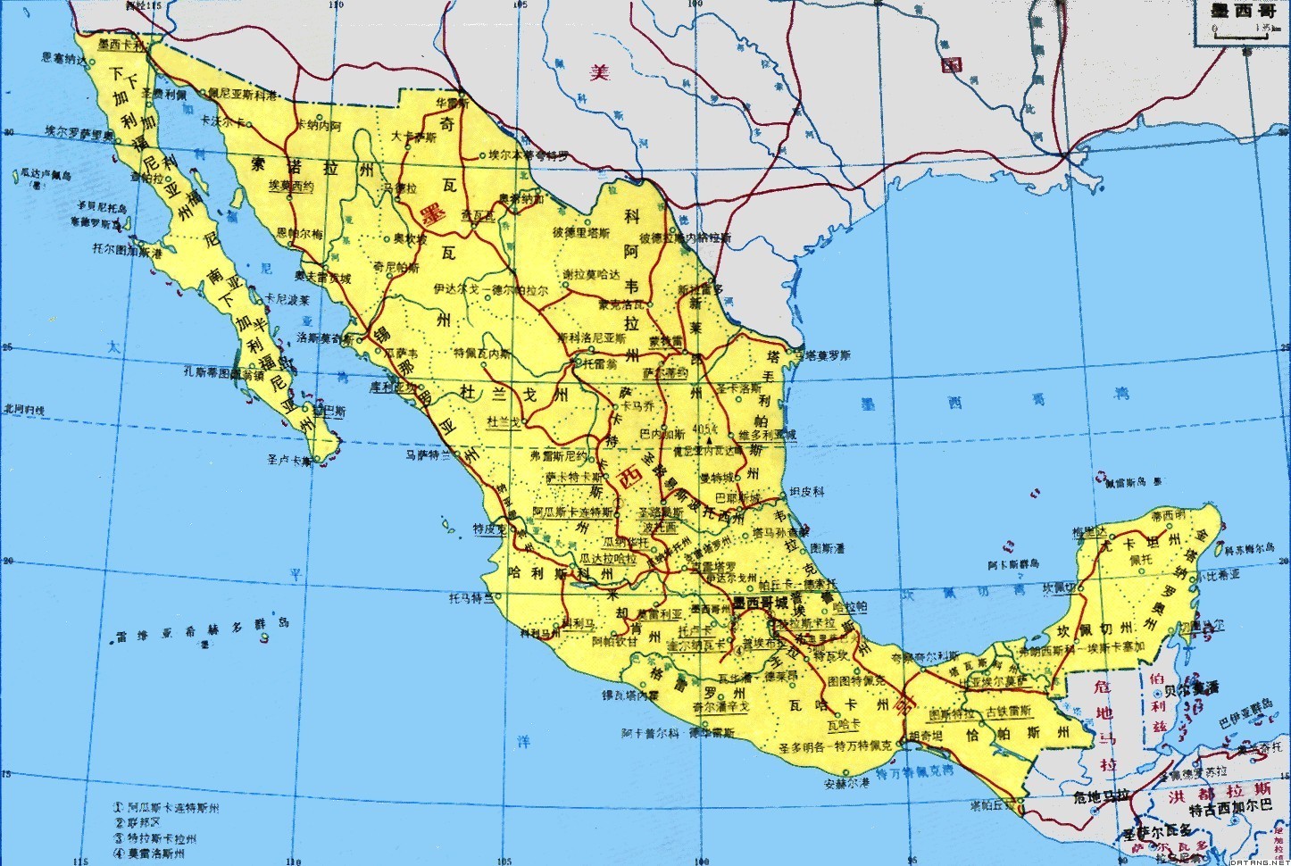 墨西哥地圖(圖書)
