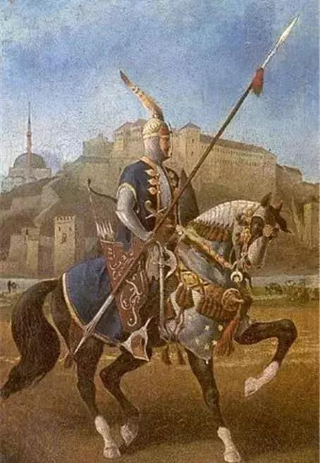 一名離開首都君士坦丁堡的奧斯曼近衛軍騎兵