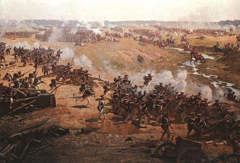 英國輕騎兵遇到了三方面的俄軍火力壓制理