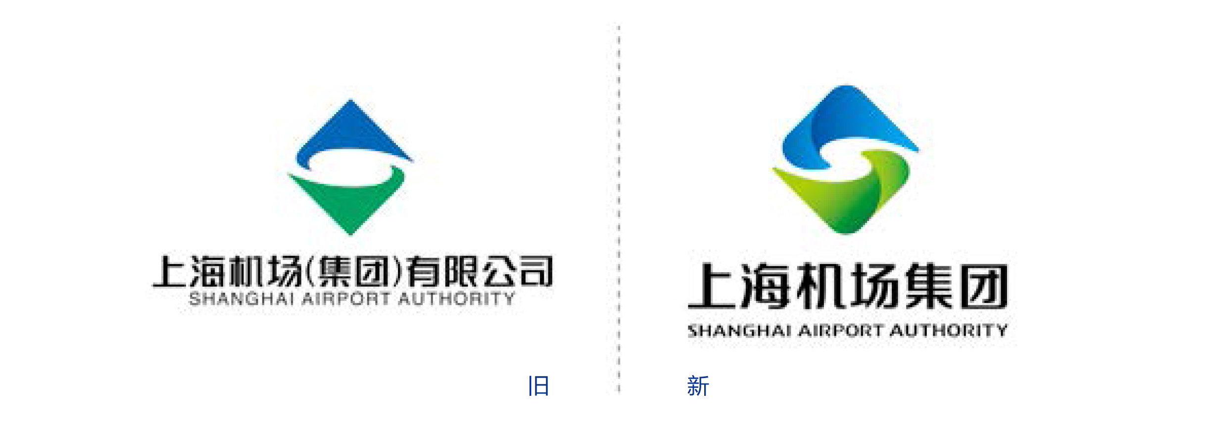 上海機場集團新舊logo對比