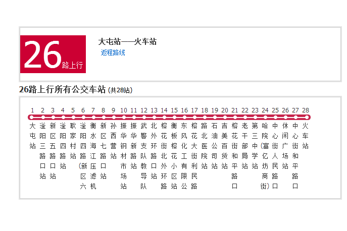 衡水公交26路 衡水公交26路