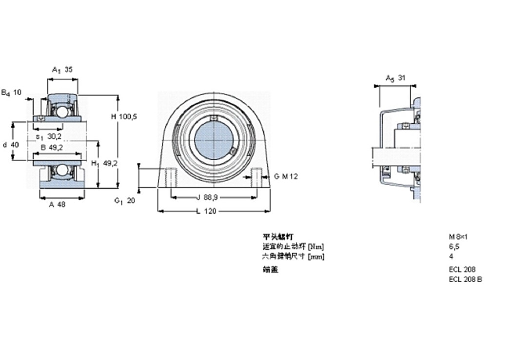 SKF SYFL40TH軸承