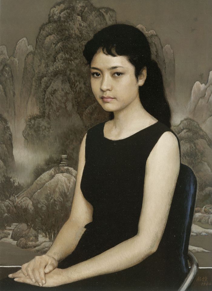 靳尚誼《青年女歌手》