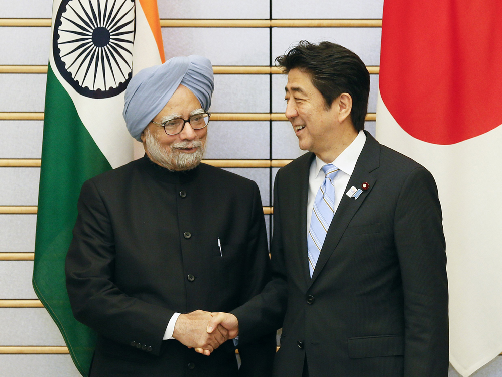 印度總理辛格與日本首相安倍晉三
