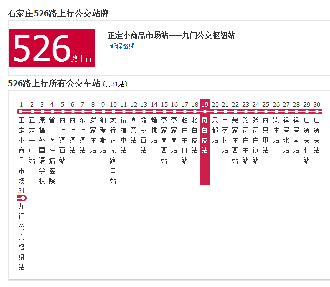 石家莊公交526路 石家莊公交526路