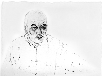 民國嶺南派畫家黃少強為57歲的黃仲琴所作的畫