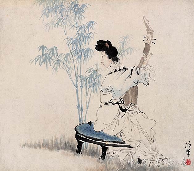 竹下彈琴 竹下彈琴