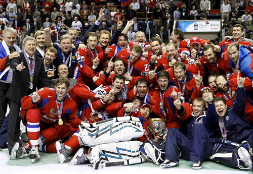 俄羅斯男冰獲得2008年世界冰球錦標賽冠軍