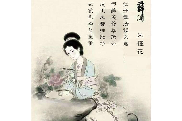 朱槿花(唐代女詩人薛濤詩作) 朱槿花(唐代女詩人薛濤詩作)