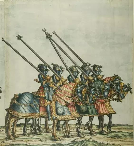 列隊前進中的法蘭西憲兵騎士