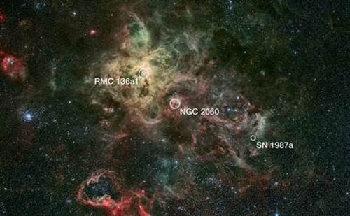 位於圖像左側部分的是NGC 2060。