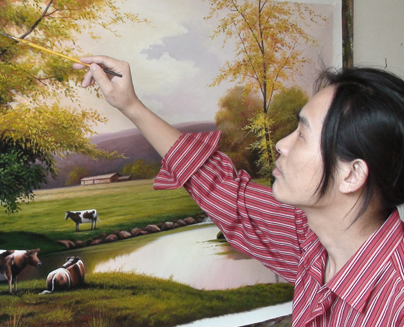油畫家黃桂華先生