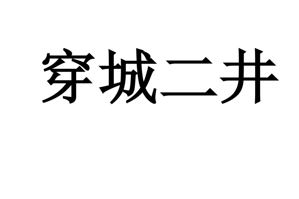 穿城二井 穿城二井