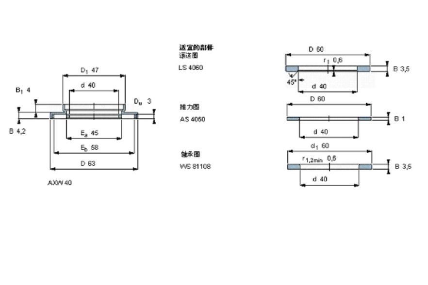 SKF AXW40軸承 SKF AXW40軸承