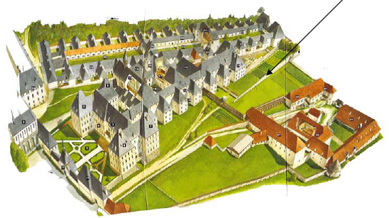 查爾特勒修道院平面圖