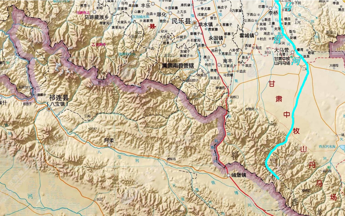山丹河位置及流向