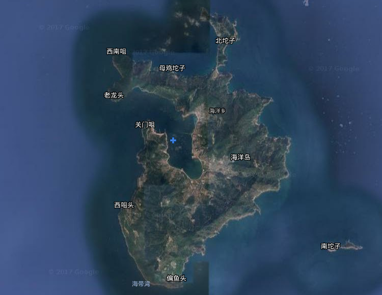 海洋島衛星地圖
