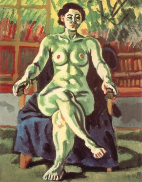 座裸婦---梅原龍三郎1921年作品
