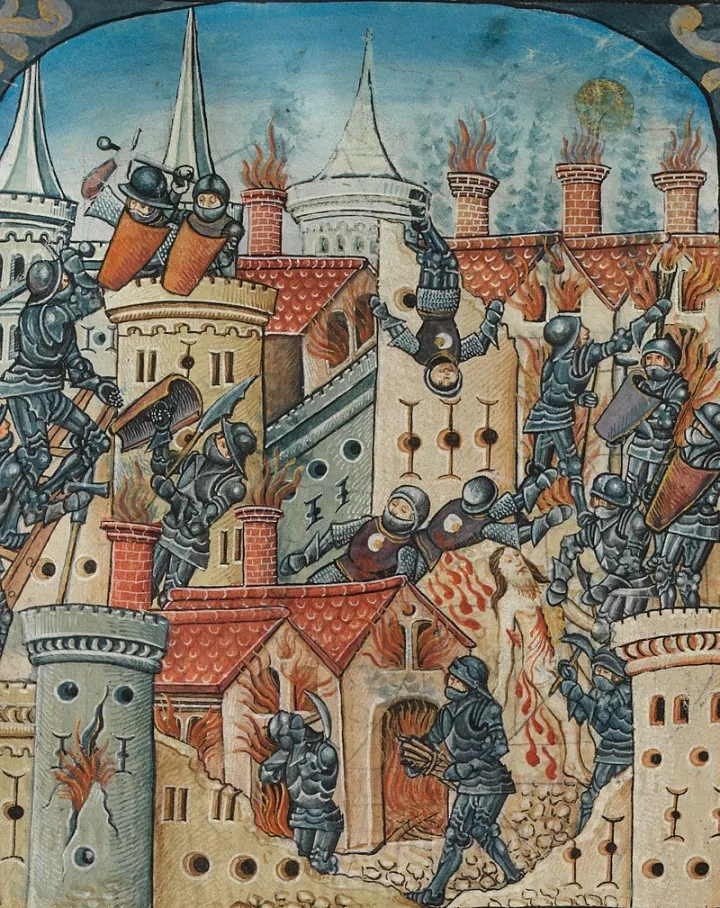 中世紀手抄本上的耶路撒冷圍攻戰
