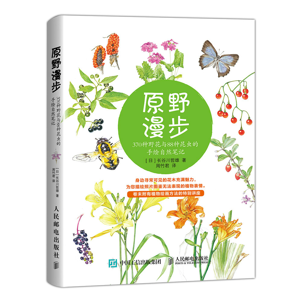 原野漫步：370種野花與88種昆蟲的手繪自然筆記