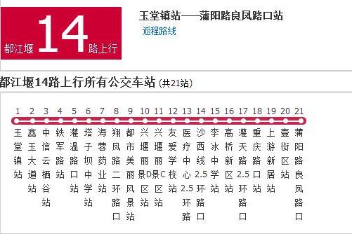 都江堰公交14路 都江堰公交14路