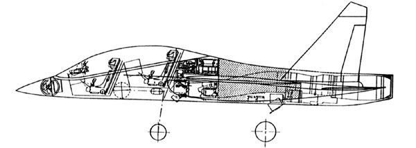 S-54戰鬥機剖視圖