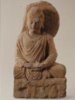 犍陀羅石雕佛坐像