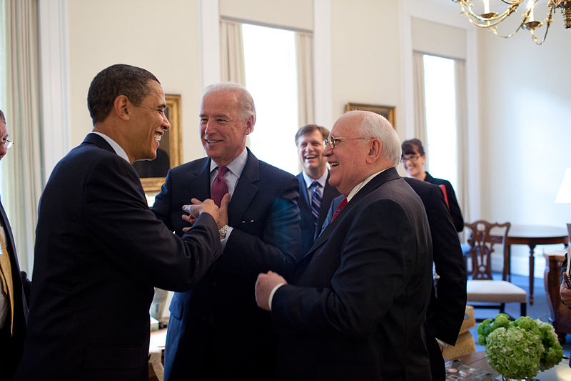 戈巴契夫與時任美國總統歐巴馬、副總統拜登（2009年）