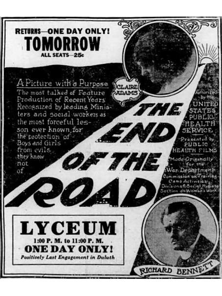 The End of the Road(1919年美國Edward H. Griffith執導的電影) The End of the Road(1919年美國Edward H. Griffith執導的電影)