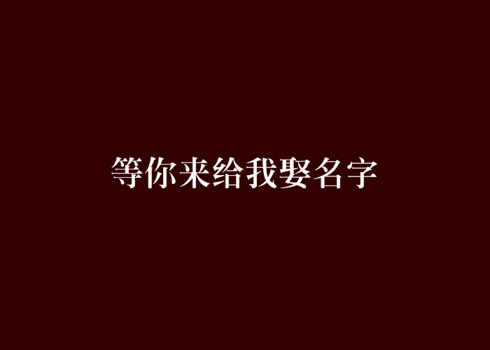 等你來給我娶名字