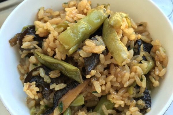 四季豆飯 四季豆飯