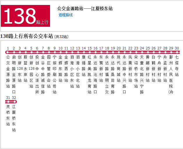 寧波公交138路 寧波公交138路