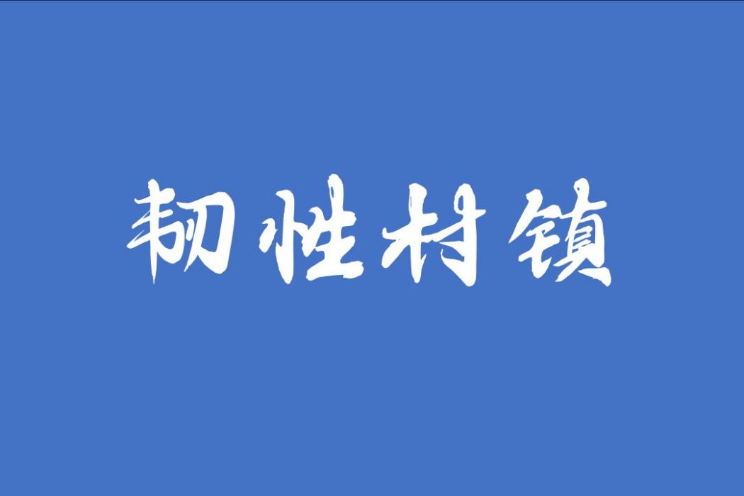 韌性村鎮 韌性村鎮